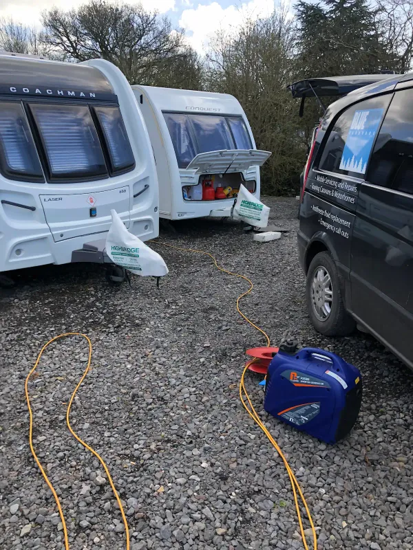 Blue Sky Caravans engineer working on a caravan in Somerset